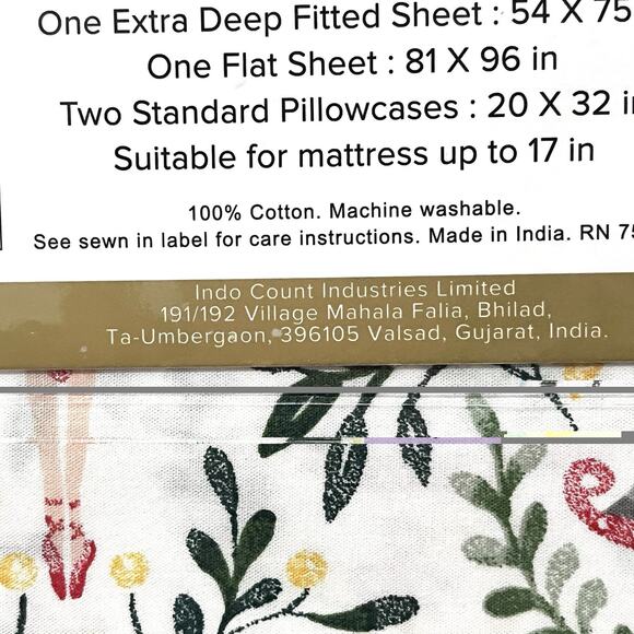 NEW!! Cupcakes & Cashmere Nutcracker Christmas Ballet Full Size Cotton Sheet Set - Picture 9 of 9